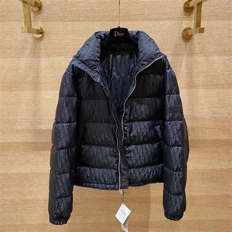 black dior oblique jacket|Dior oblique down jacket.